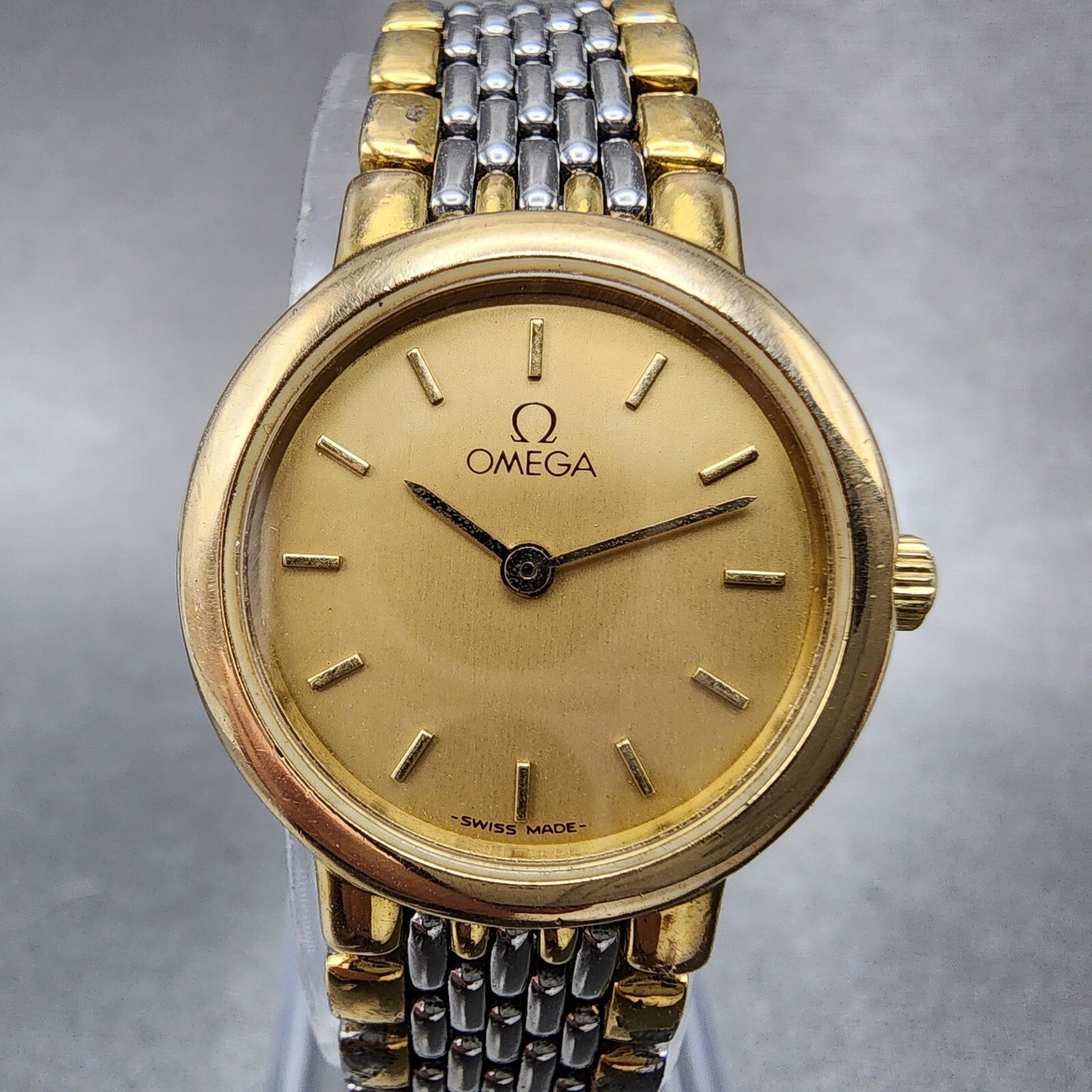 Omega De Ville Watch Women 22mm Gold Dial Two Tone 795.0897.2 Warranty Card PART2