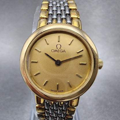 Omega De Ville Watch Women 22mm Gold Dial Two Tone 795.0897.2 Warranty Card PART2