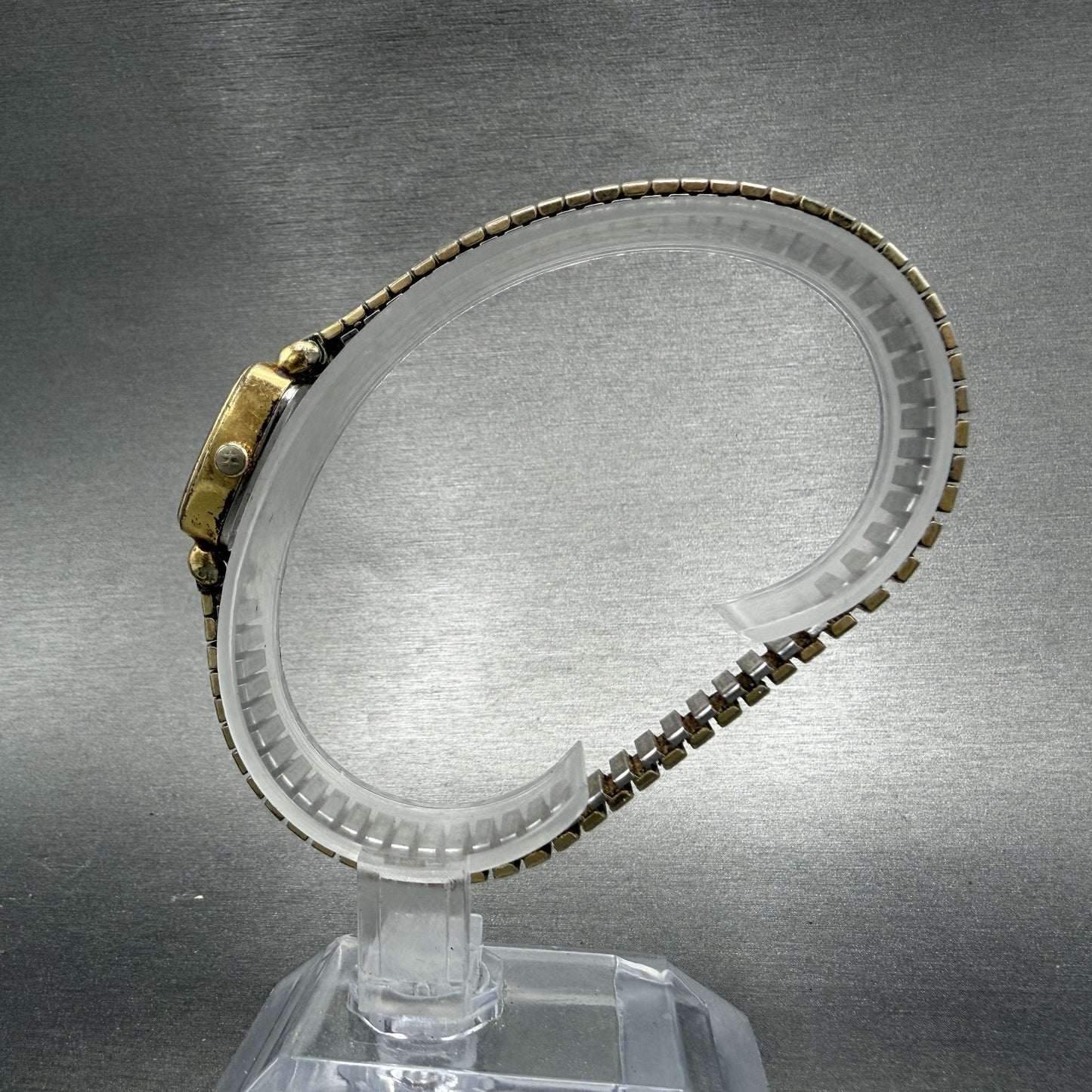 Hamilton Tank Watch Women 16mm Champagne Dial Gold Tone Rectangle 8908 New Batt6