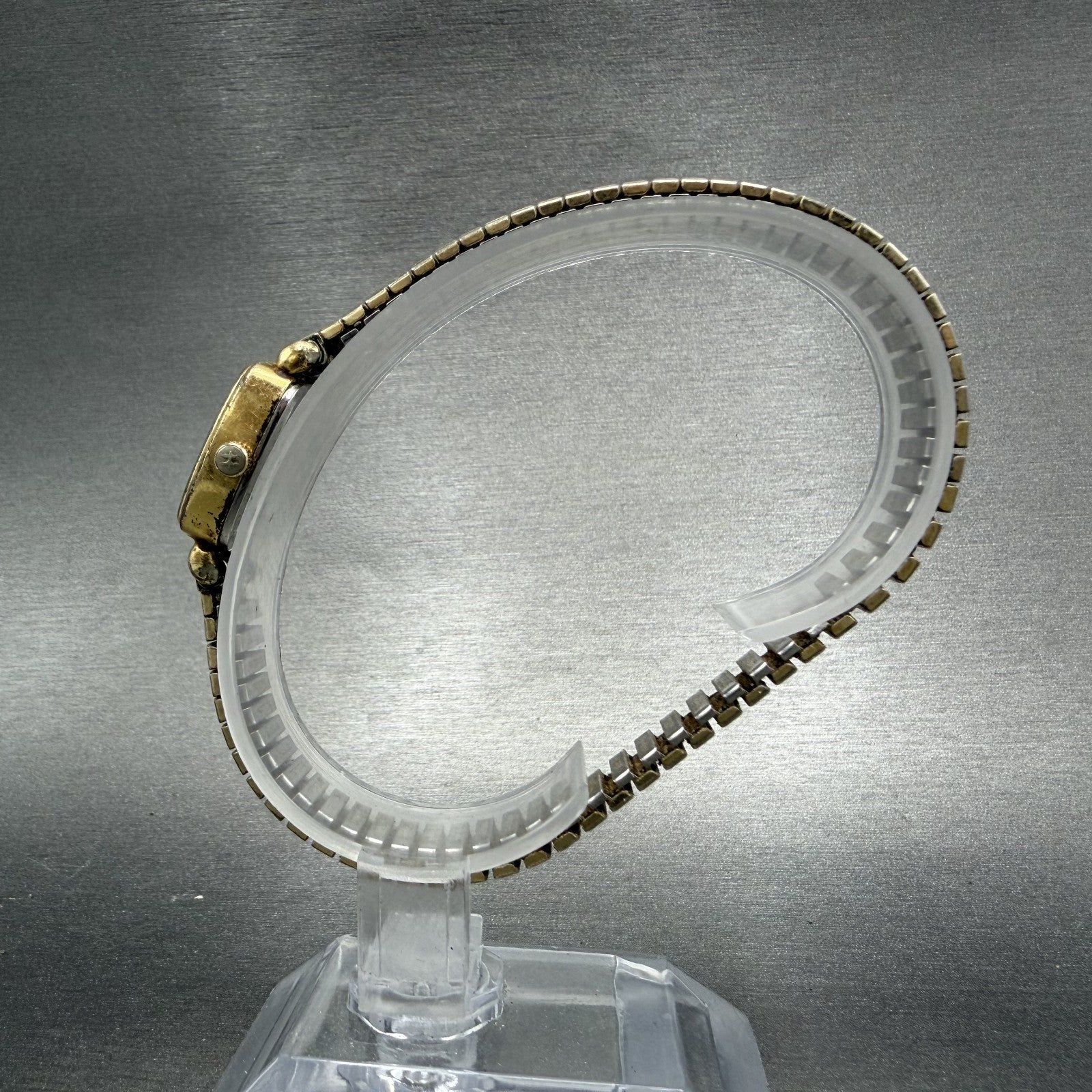 Hamilton Tank Watch Women 16mm Champagne Dial Gold Tone Rectangle 8908 New Batt6