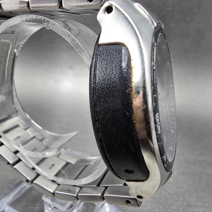 Citizen Eco-Drive Watch Men 40mm Black Dial Steel A411-T001521 Round PARTS!!4
