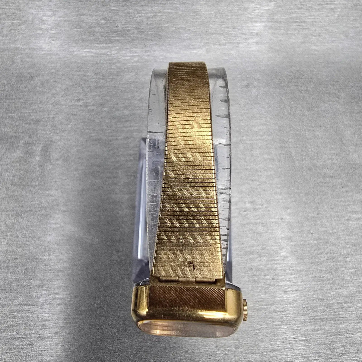 Seiko Watch Women 21mm Champagne Dial Gold Tone Rectangle 4301-5010 New Battery4