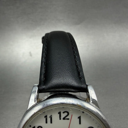 Timex Easy Reader Watch Men 35mm White Dial Silver Tone Round DaydateNew Batt BK4