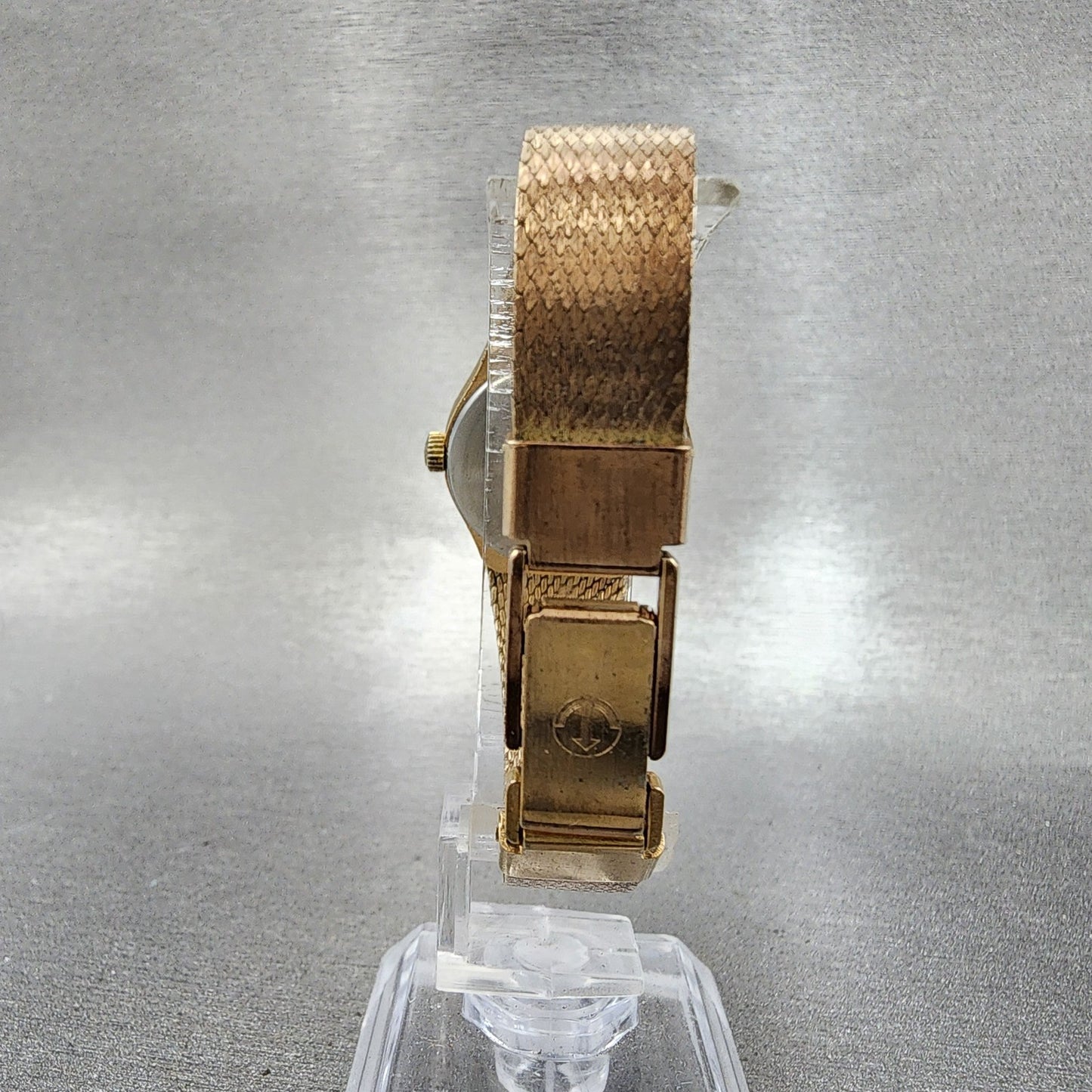 Rado Watch Women 25mm Gold Dial Gold Tone Rectangle Manual Wind Cal 612 PARTS8