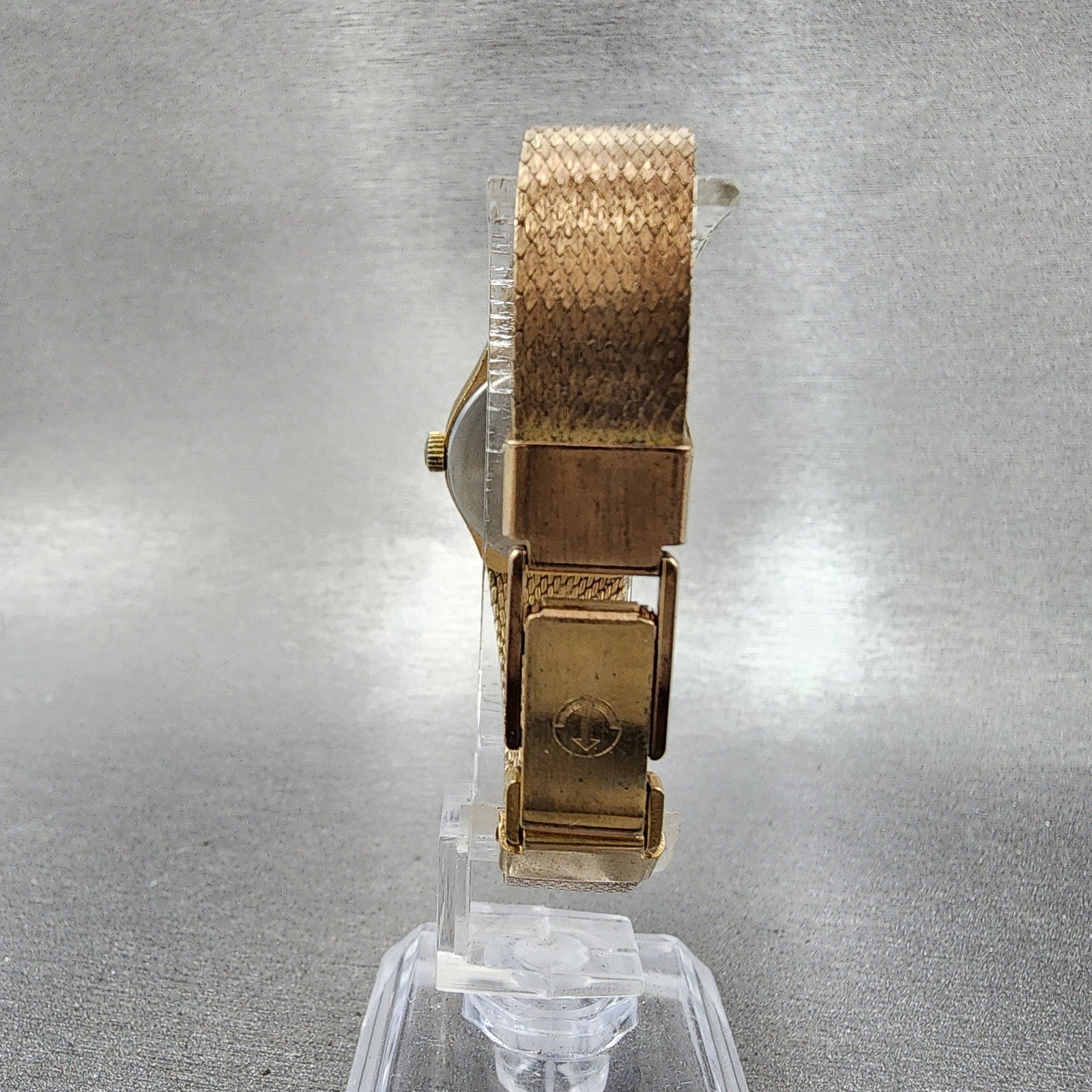 Rado Watch Women 25mm Gold Dial Gold Tone Rectangle Manual Wind Cal 612 PARTS8