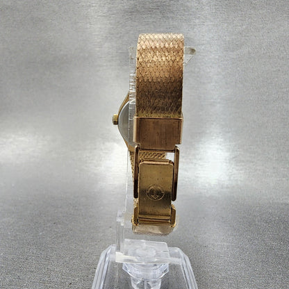 Rado Watch Women 25mm Gold Dial Gold Tone Rectangle Manual Wind Cal 612 PARTS8