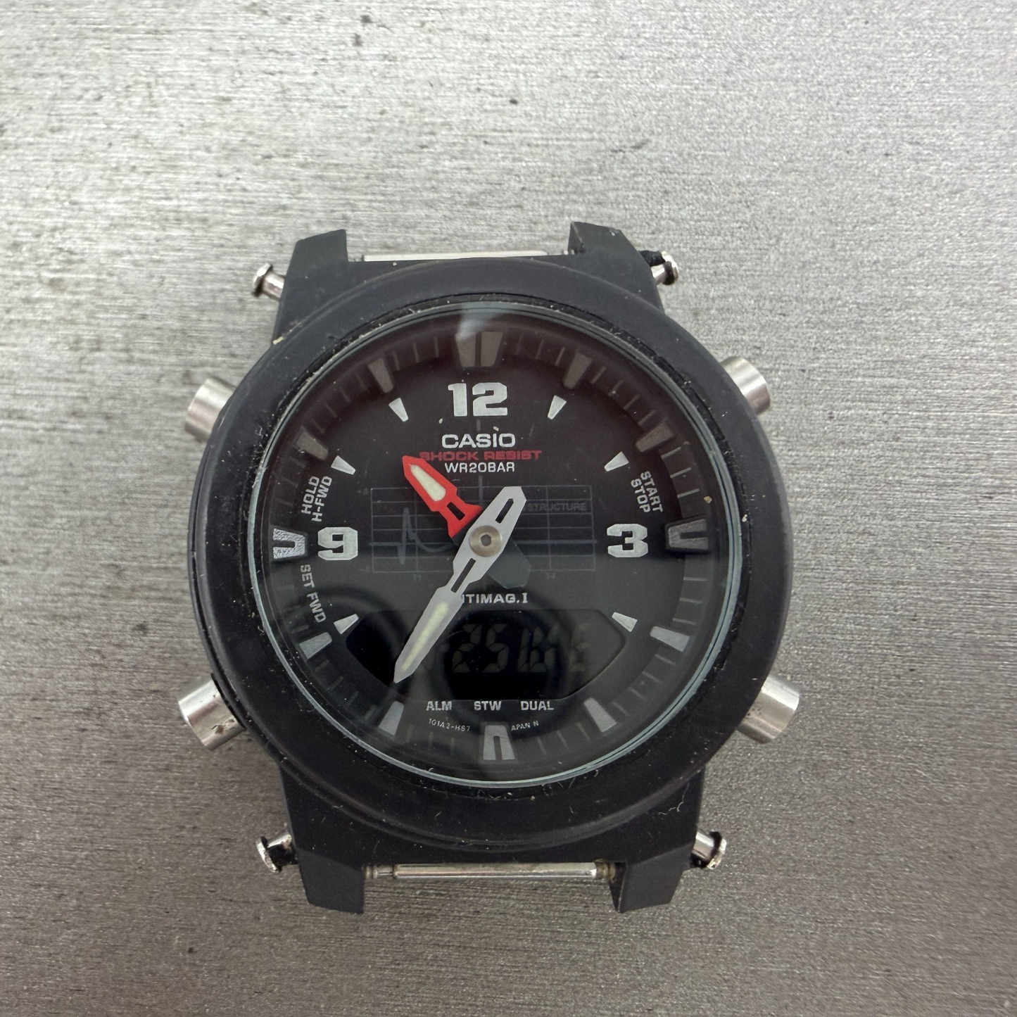 Casio G-Shock G-100 Watch Men 39mm Black Dial Black Tone Analog Digital New Bat0