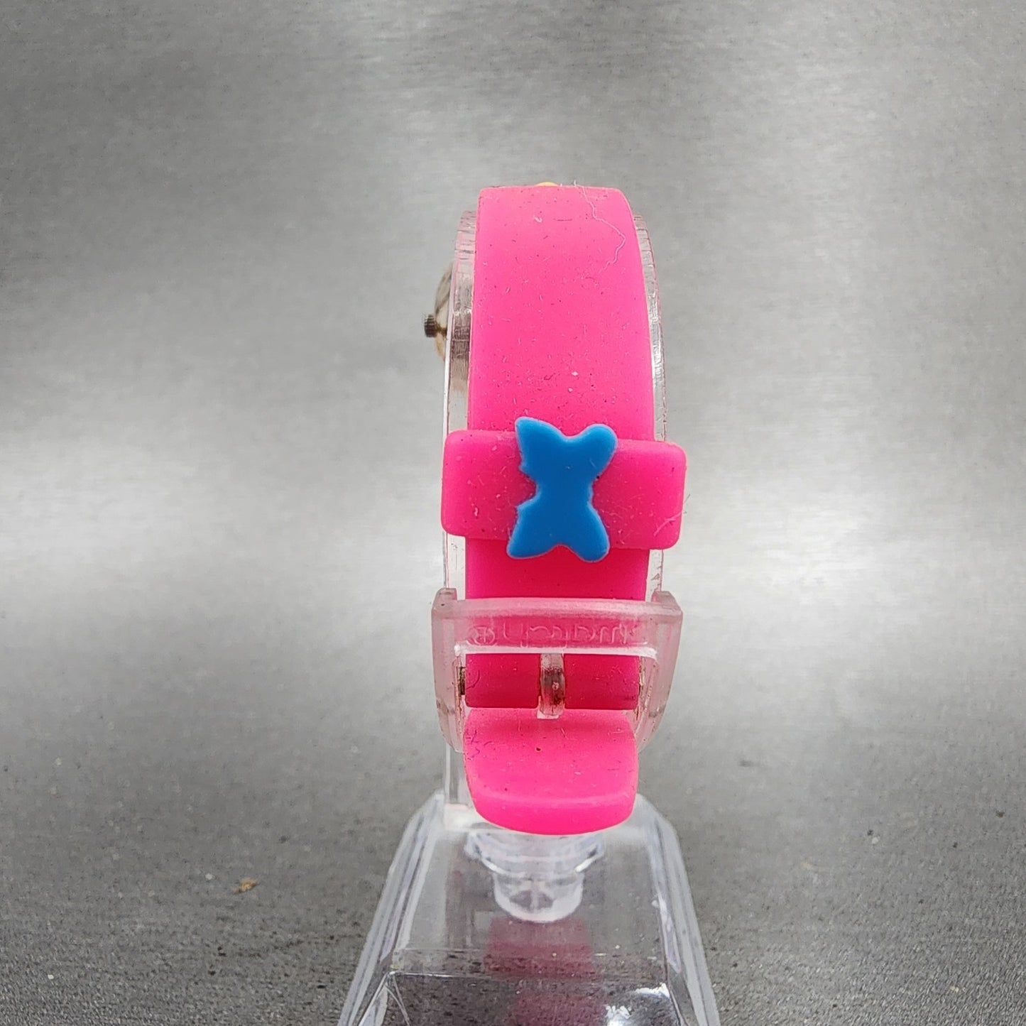 Swatch Candy Pleasure Watch Women 25mm Pink Dial Clear Case Round New Battery6