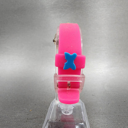 Swatch Candy Pleasure Watch Women 25mm Pink Dial Clear Case Round New Battery6