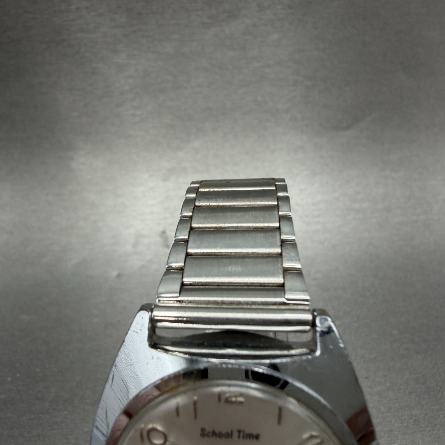 Seiko School Time Watch Men 33mm Silver Dial Steel Date Manual 5000-6000 Runs4