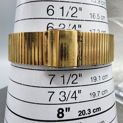 Seiko Watch Men 30mm Champagne Dial Gold Tone Rectangle 34215229 New Battery10