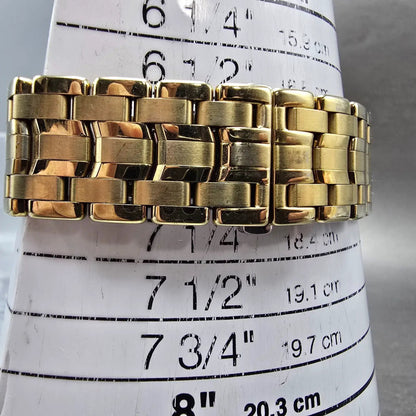 Citizen Eco-Drive Watch Men 33mm White Dial Gold Tone Rectangl G820-S012287 Runs10