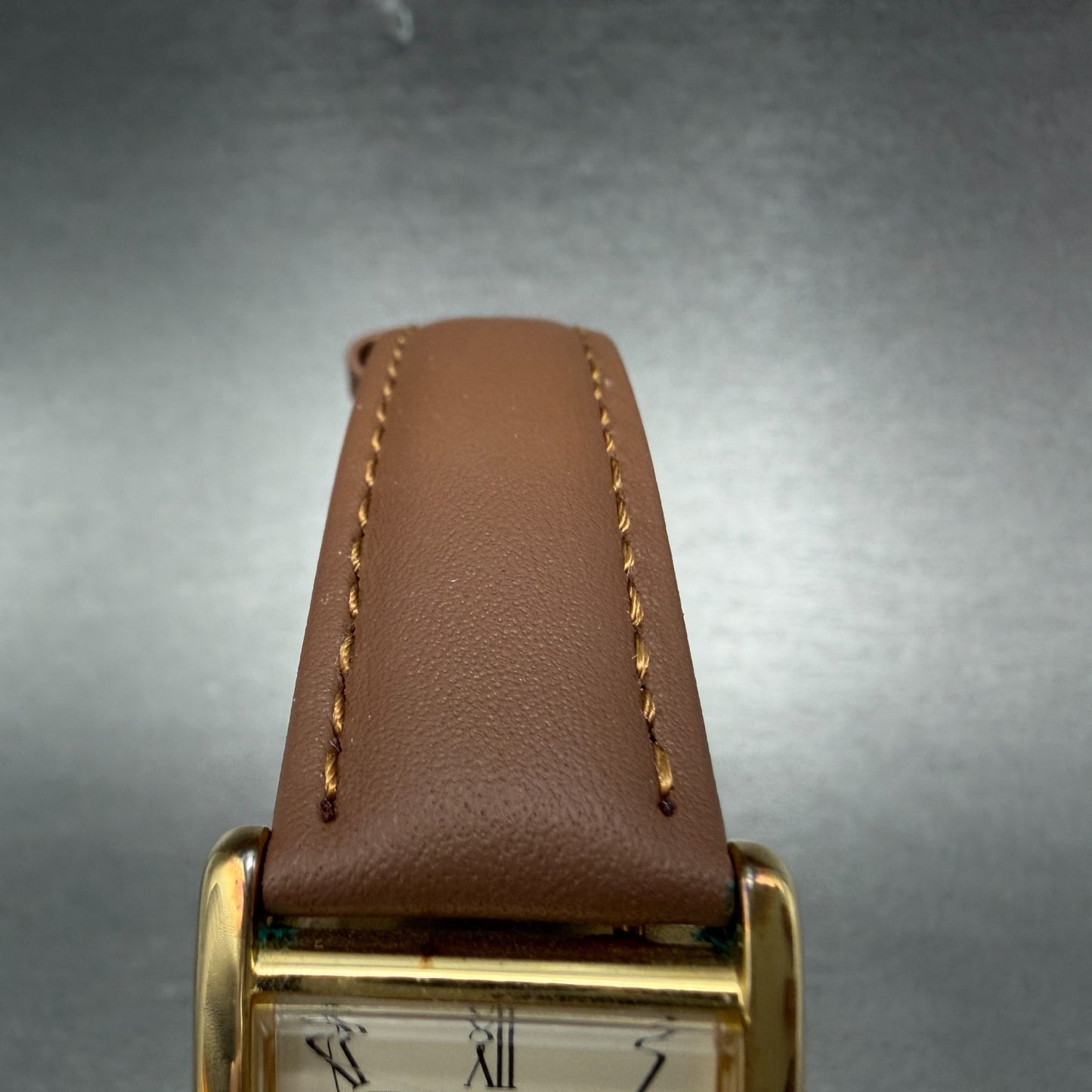 Seiko Pulsar Tank Watch Men 24mm Cream Dial Gild Tone V250-5000 New Battery VTG4