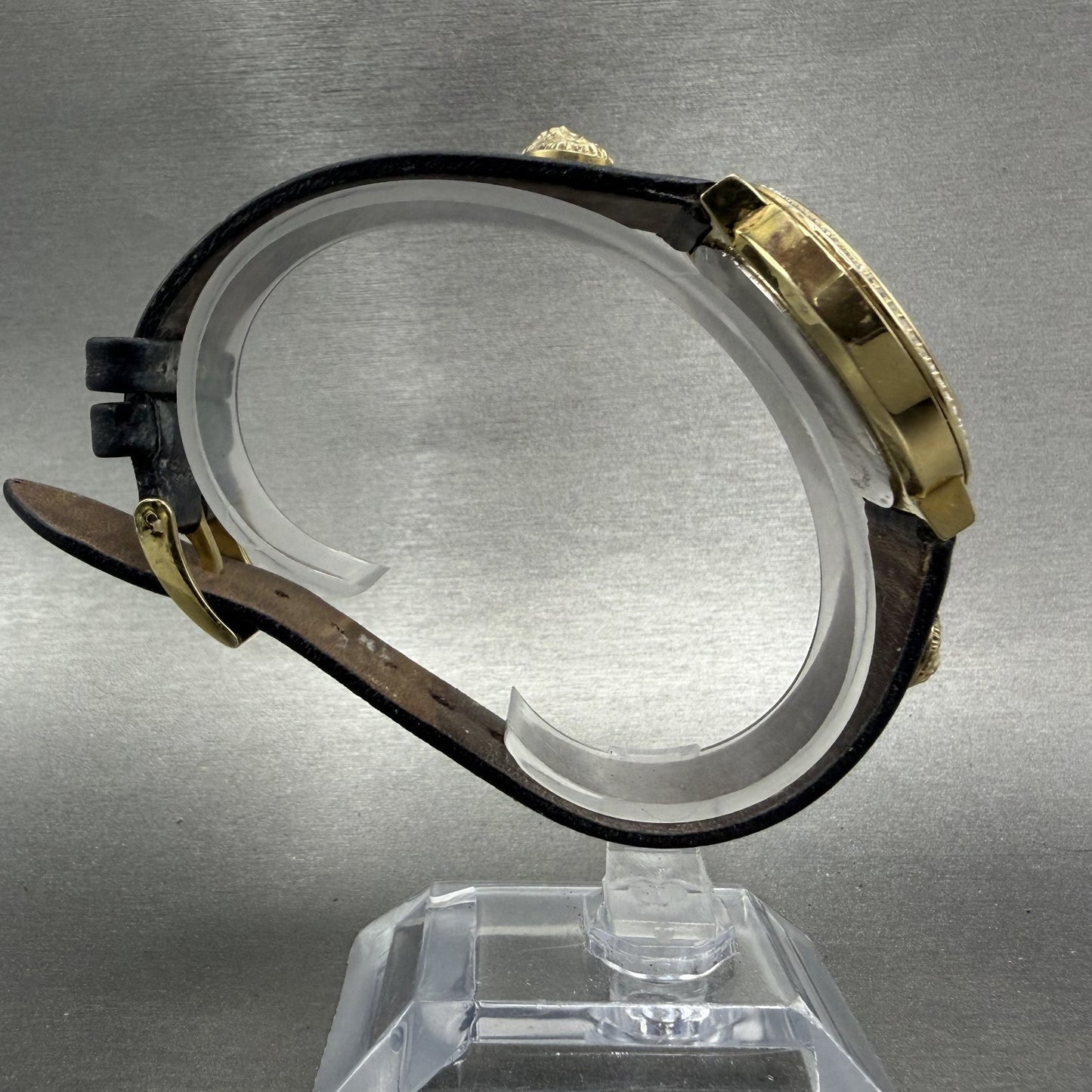 Versus Versace Watch Women 35mm Black Dial Gold Tone Round New Battery8