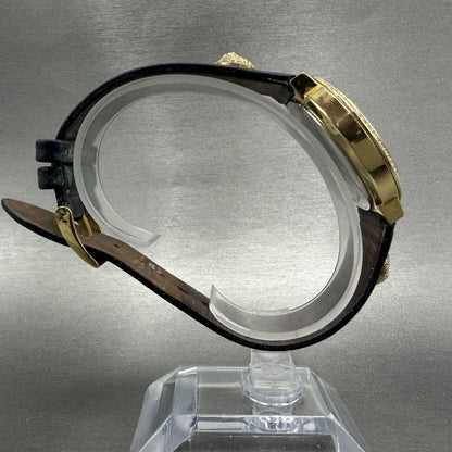 Versus Versace Watch Women 35mm Black Dial Gold Tone Round New Battery8