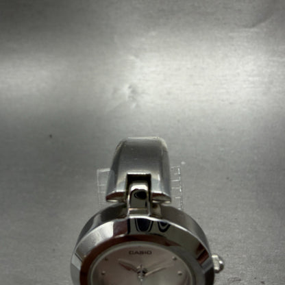 Casio Watch Women 24mm Silver Dial Silver Tone Round LTP-2025 New Battery4