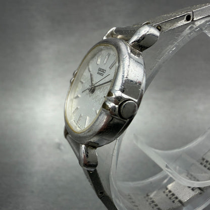 Seiko Watch Women 23mm Silver Dial Silver Tone Round 3421-5190 New Battery2