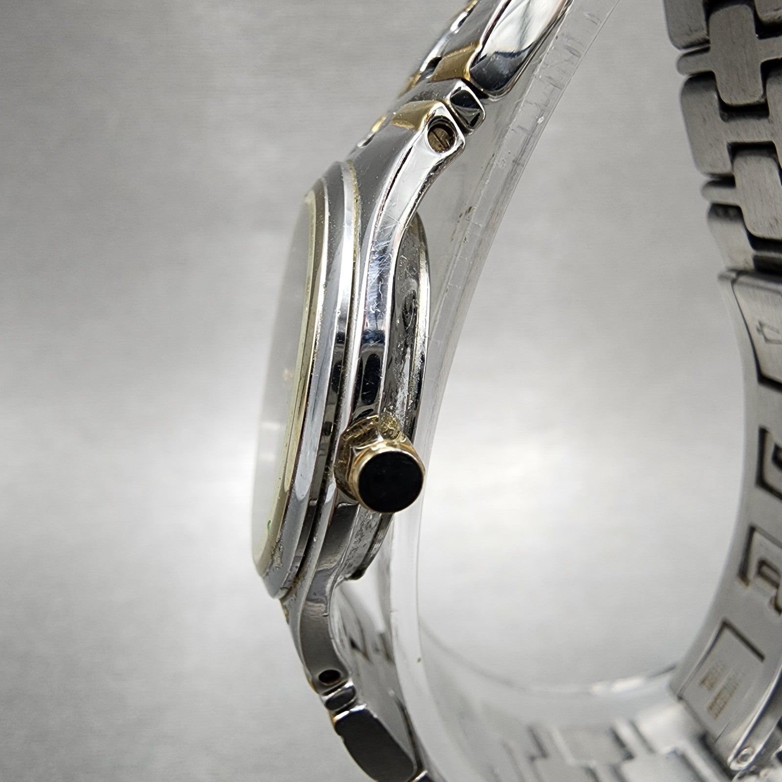 Bulova Watch Women 26mm Black Dial Two Tone Diamond Marker 98P109 New Battery2