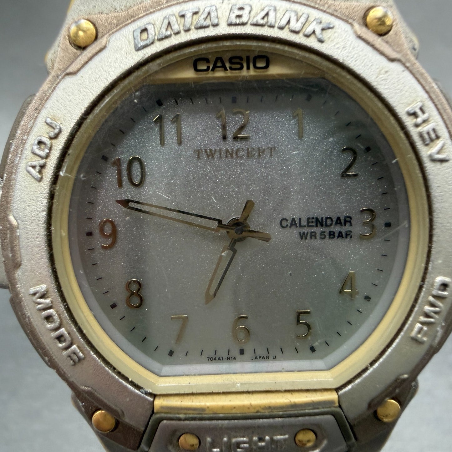 Casio Twincept ABX-64 Watch Men 44mm Gray Analog Digital Alarm Chronograph PARTS2