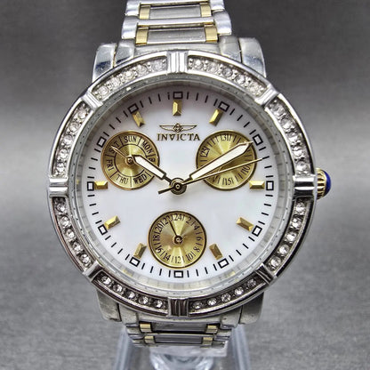 Invicta Angel Watch Women 33mm MOP Dial Two Tone Daydate Round 29117 New Battery0