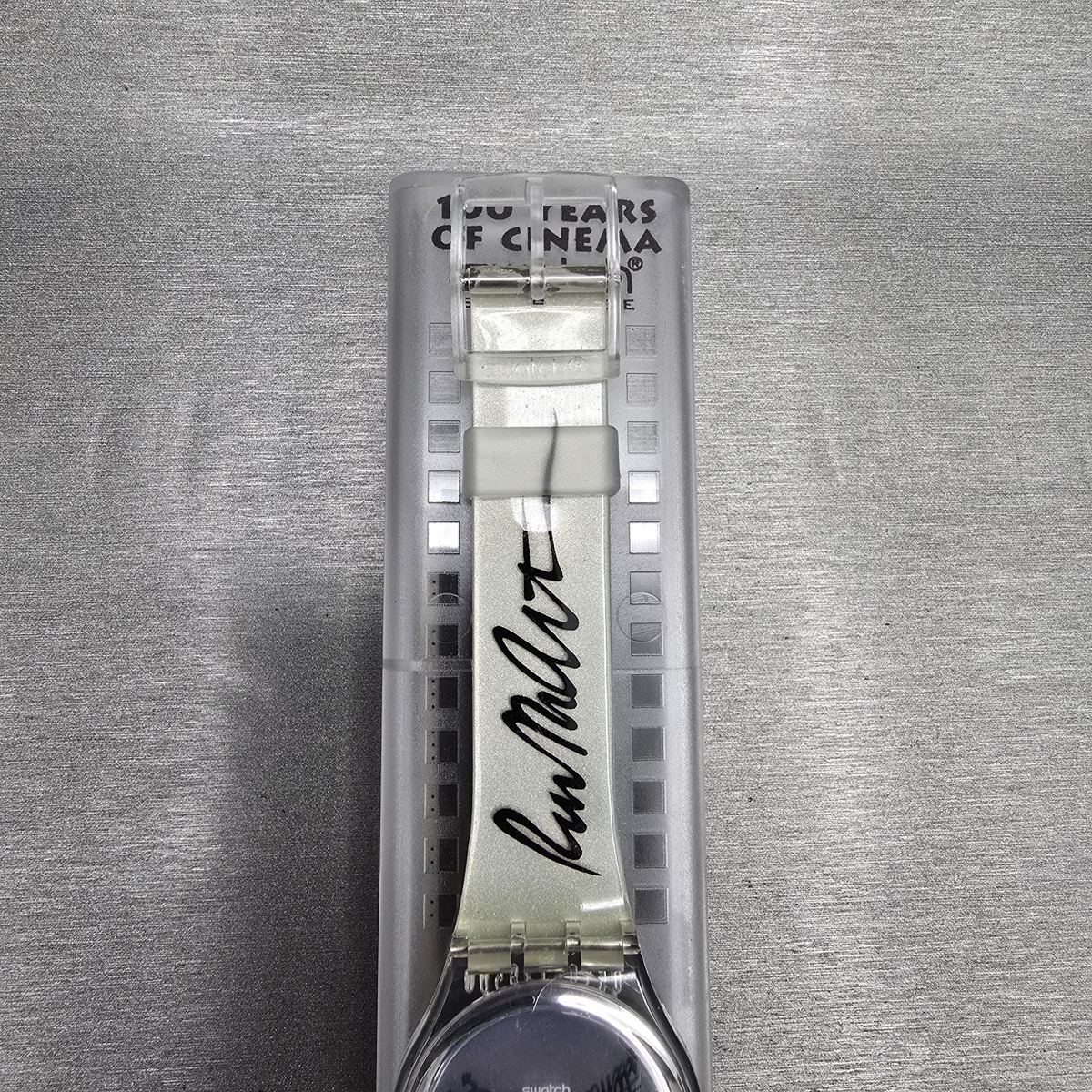 Swatch Time to Reflect Watch Men 34mm Silver Dial Clear Case GZ143 New Batt NOS05