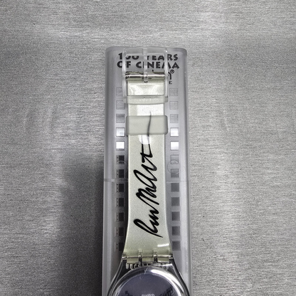 Swatch Time to Reflect Watch Men 34mm Silver Dial Clear Case GZ143 New Batt NOS05