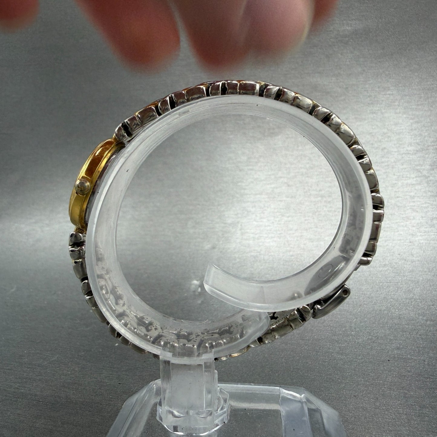 Seiko Watch Women 20mm Silver Dial Gold Tone Round 1N00-1C70 New Battery Vintage6