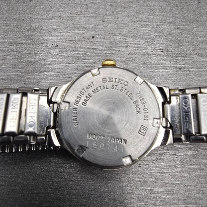 Seiko Watch Women 24mm White Dial Two Tone Daydate Round 7N83-0131 New Battery10