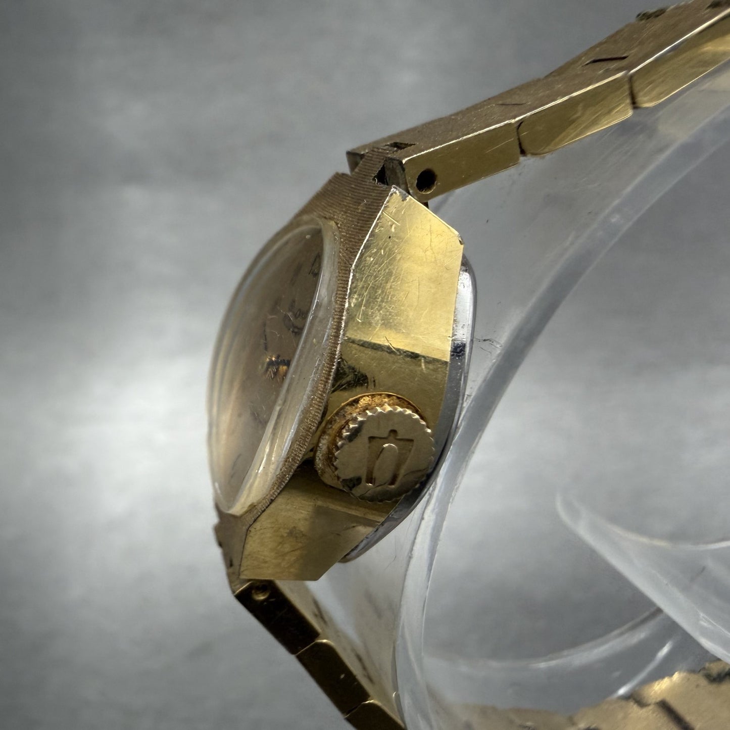 Bulova accutron Watch Women 18mm Gold Dial Gold Tone Oval New Battery VTG2