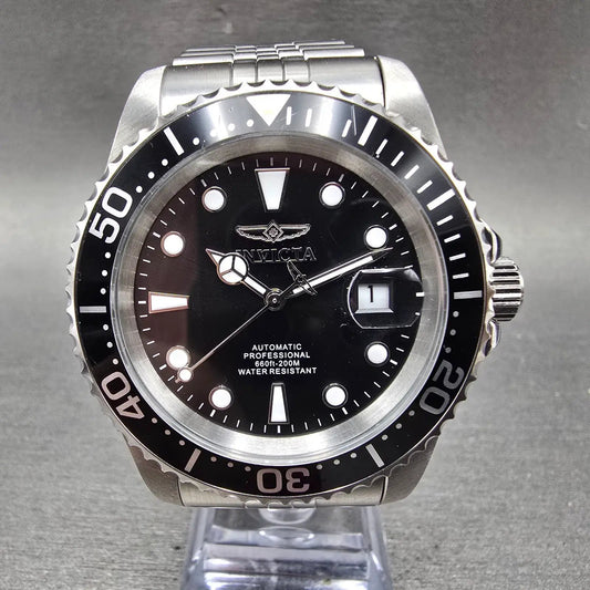 Invicta Pro Diver Automatic Watch Men 42mm Black Dial Steel Date 30091 Runs0