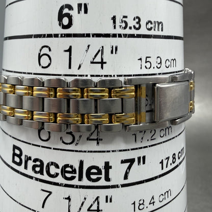 Bulova Watch Women 24mm Cream Dial Two Tone Round Bracelet 98L61 New Battery ABC10