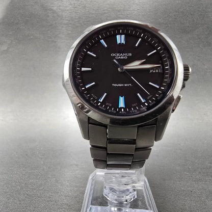 Casio Oceanus OCW-S100 Watch Men 40mm Black Dial Titanium Date Solar Round Runs5
