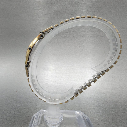 Seiko Exceline Watch Women 22mm White Dial Gold Tone Round 7321-0070 New Battery