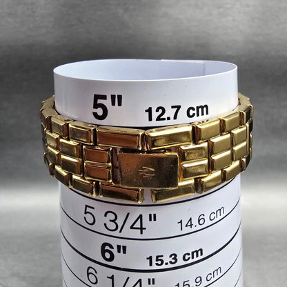 Bulova Watch Women 15mm White Dial Gold Tone Rectangle 97S82 New Battery9