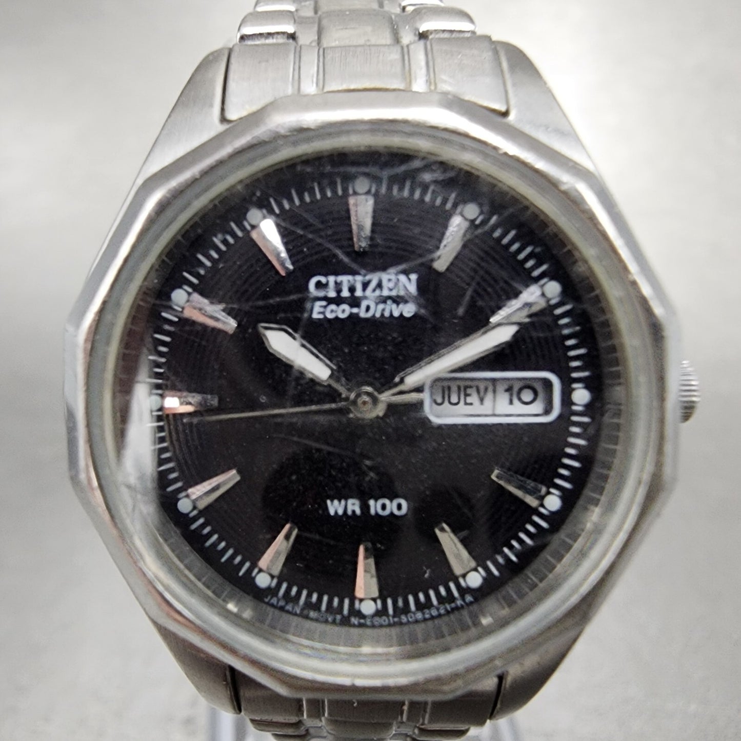 Citizen EcoDrive Watch Women 27mm Black Dial Stainless Steel Dadyate Runs1