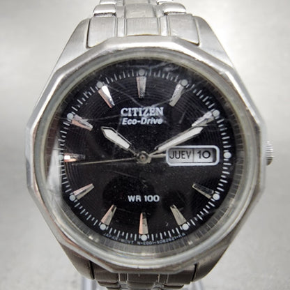 Citizen EcoDrive Watch Women 27mm Black Dial Stainless Steel Dadyate Runs1