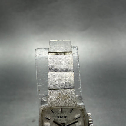 Rado Colline Watch Women 15mm Silver Dial Silver Tone Rectangle Manual Wind PART5