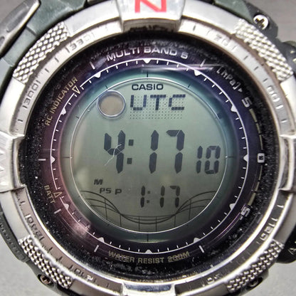 Casio Pro Trek PAW-1500 Watch Men 52mm Black Solar Triple Sensor Alarm Round1