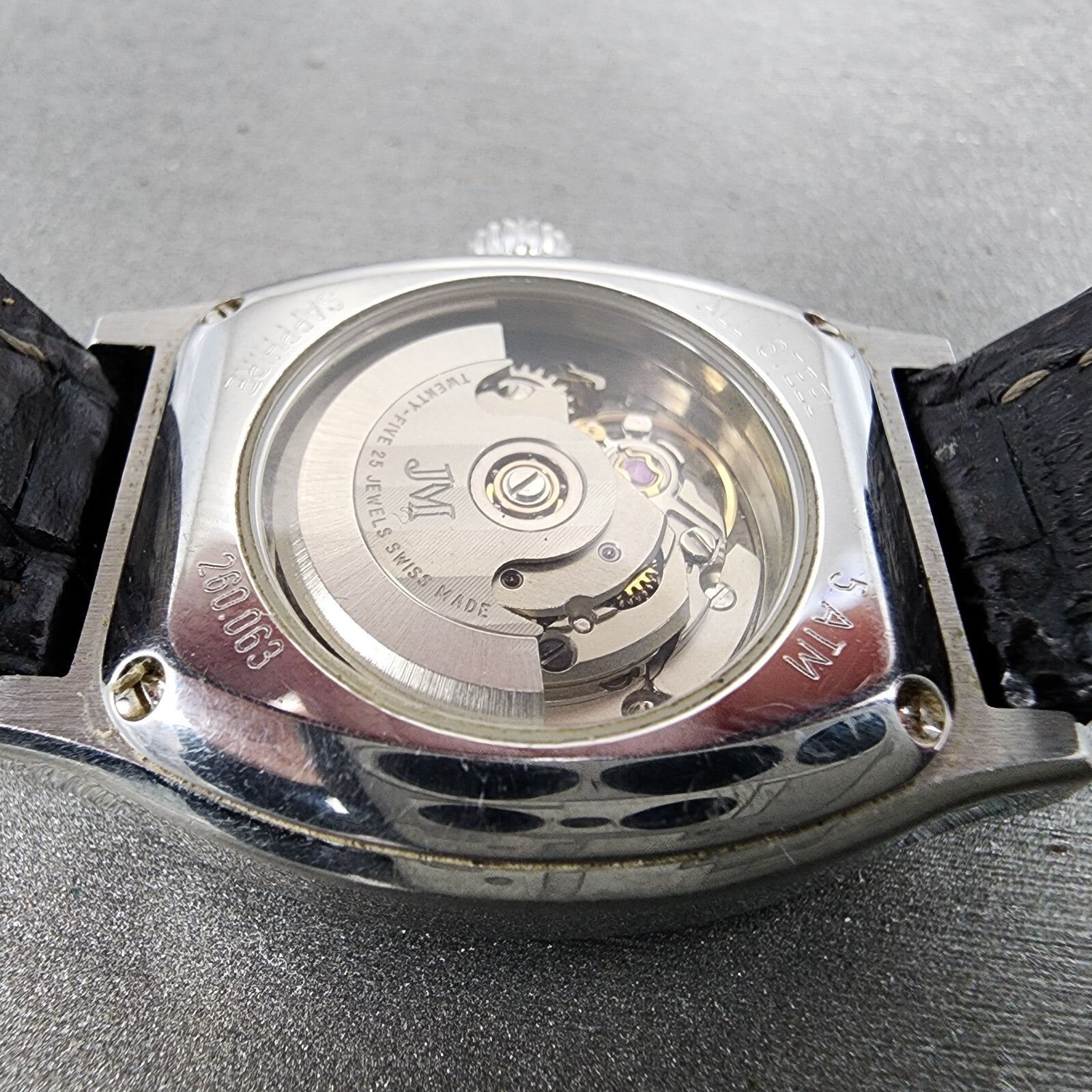 Jeal Marcel Automatic Watch Women 26mm MOP Dial Steel Date Tonneau 260.063 Works9