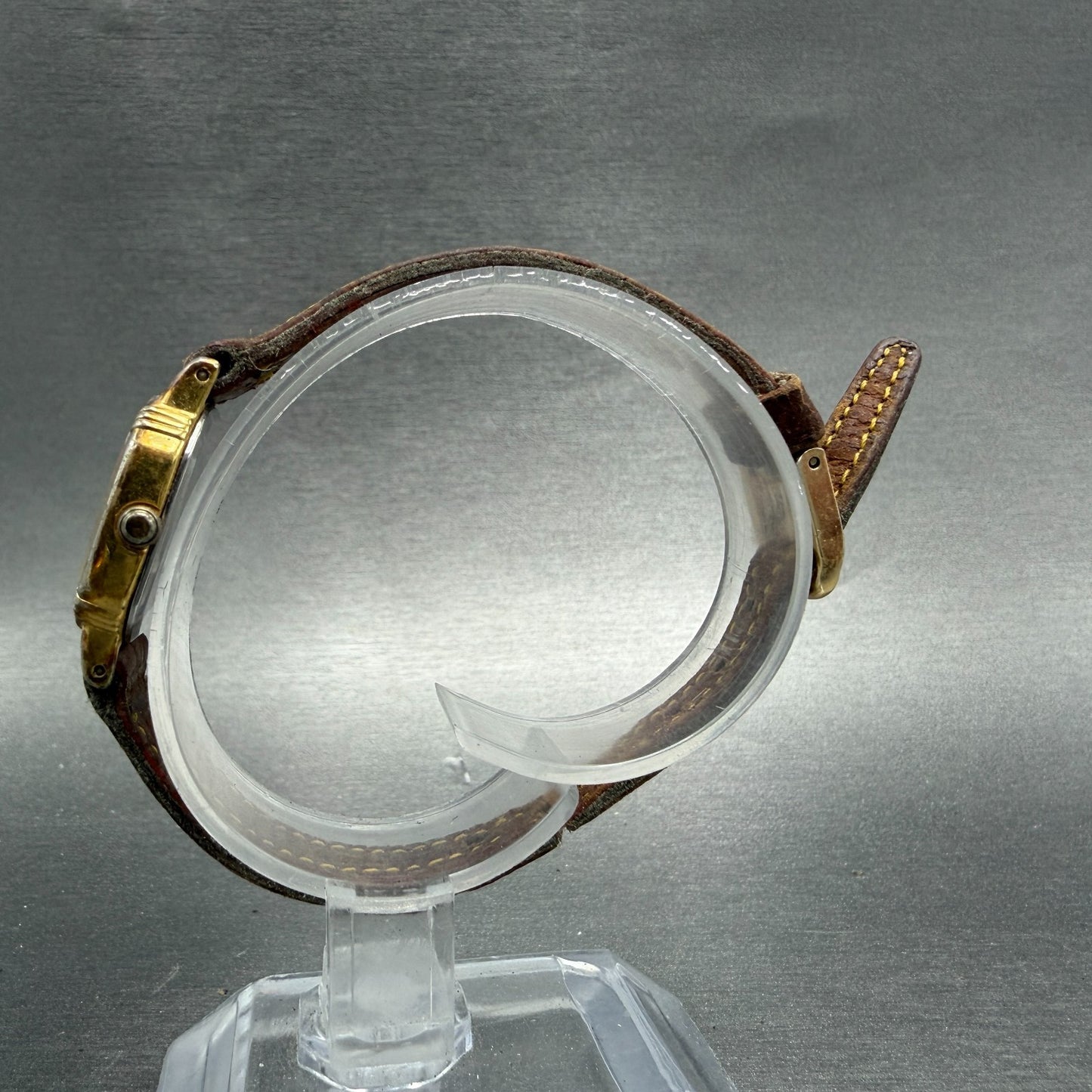 Seiko Watch Women 20mm Champagne Dial Gold Tone Square 7321-5070 New Battery GH66