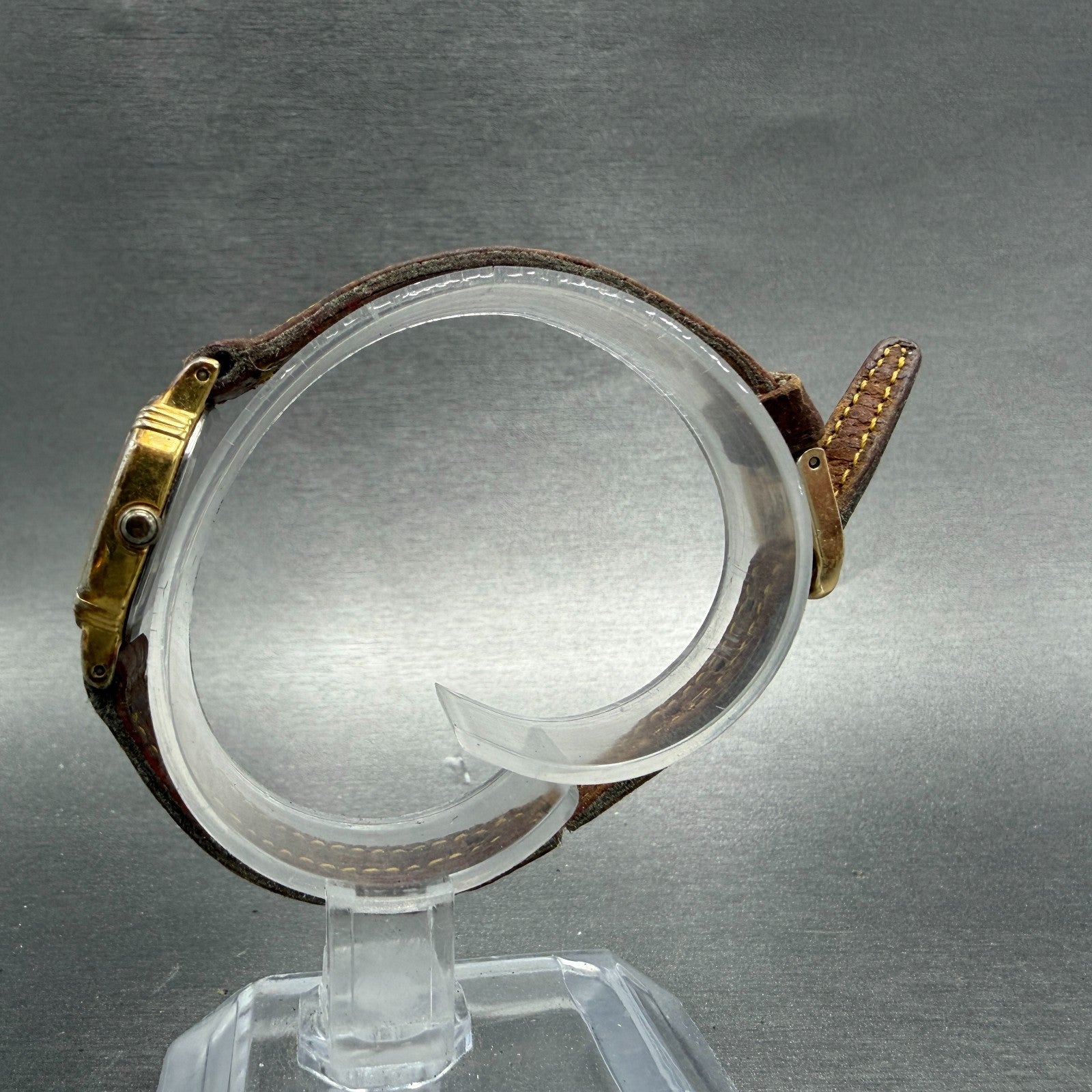 Seiko Watch Women 20mm Champagne Dial Gold Tone Square 7321-5070 New Battery GH66