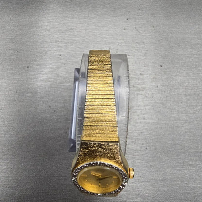 Citizen CQ Watch Women 17mm Gold Dial Gold Tone Gemmed 3220-324196 New Battery4