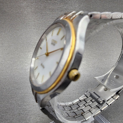 Citizen Exceed EcoDrive Watch Men 35mm White Dial Two Tone A730H09467 PARTS3