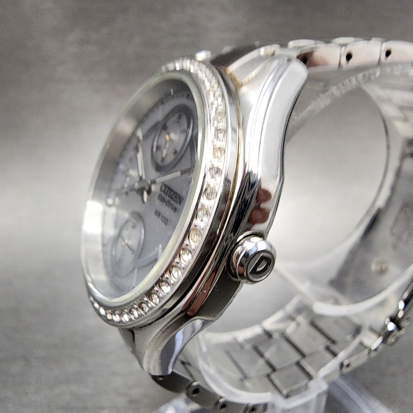 Citizen EcoDrive Watch Women 34mm Silver Dial Steel Daydate Round Crystal Works2