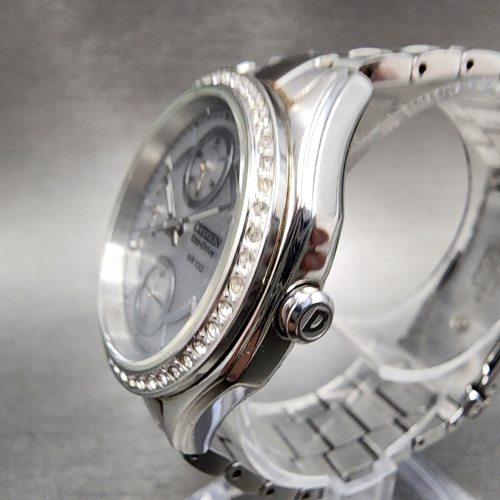 Citizen EcoDrive Watch Women 34mm Silver Dial Steel Daydate Round Crystal Works2
