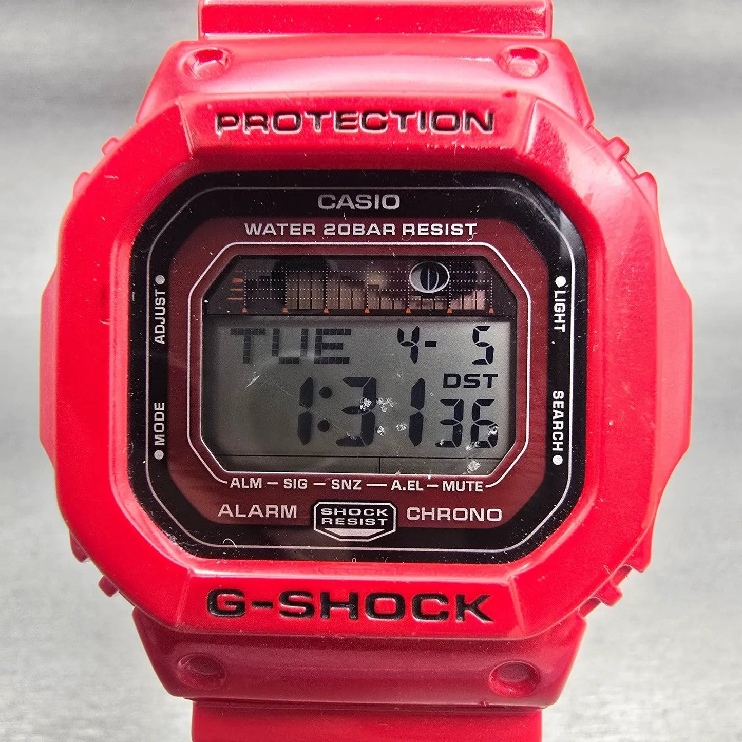 Casio G-Shock GLX-5600 Watch Men 44mm Red Alarm Chronograph G-Lide New Battery1