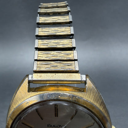 Bulova Automatic Watch Men 36mm Champagne Dial Gold Tone Daydate 57036 PARTS VTG5