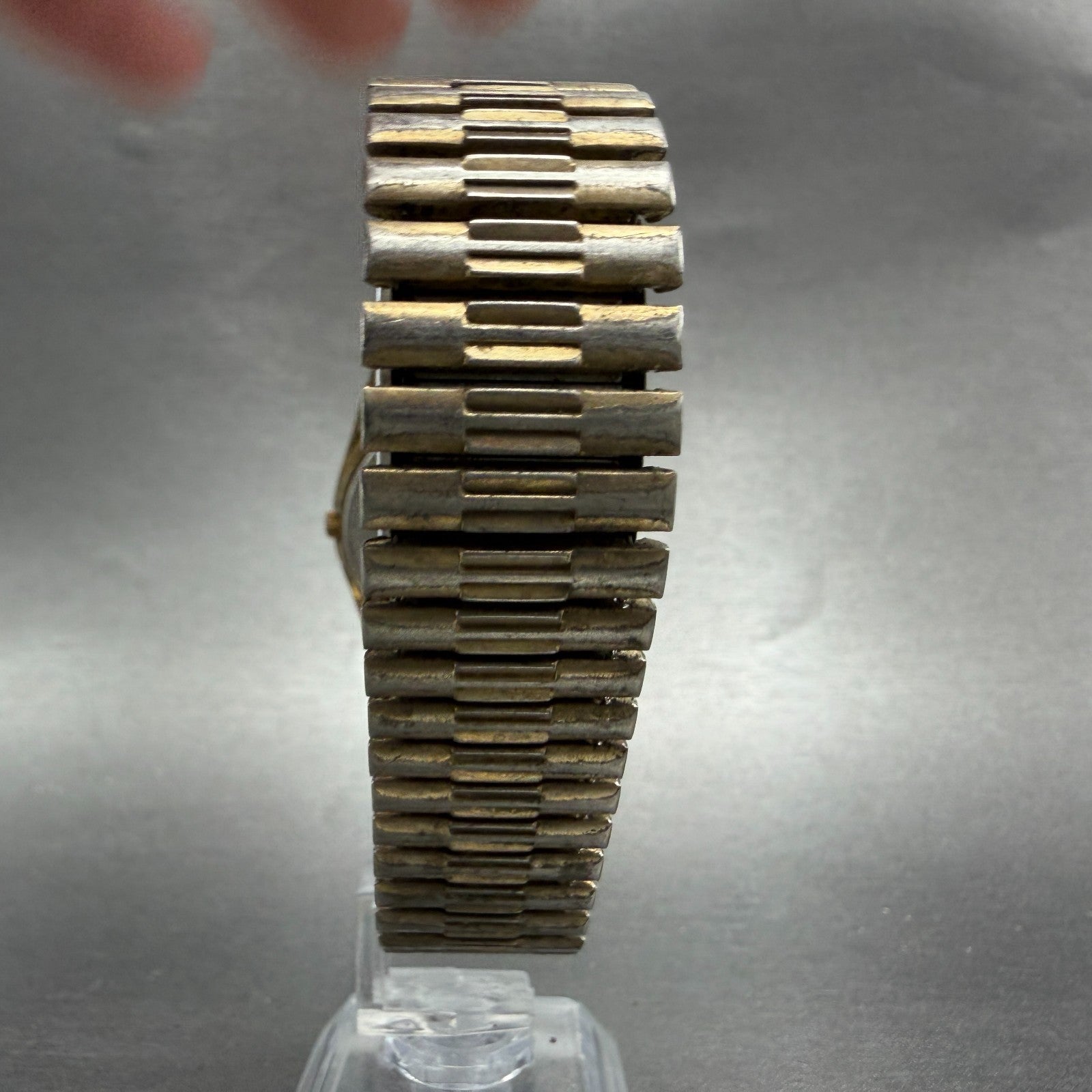 Bulova Accutron Watch Men 36mm Gold Dial Gold Tone Daydate Round 7256 PARTS8