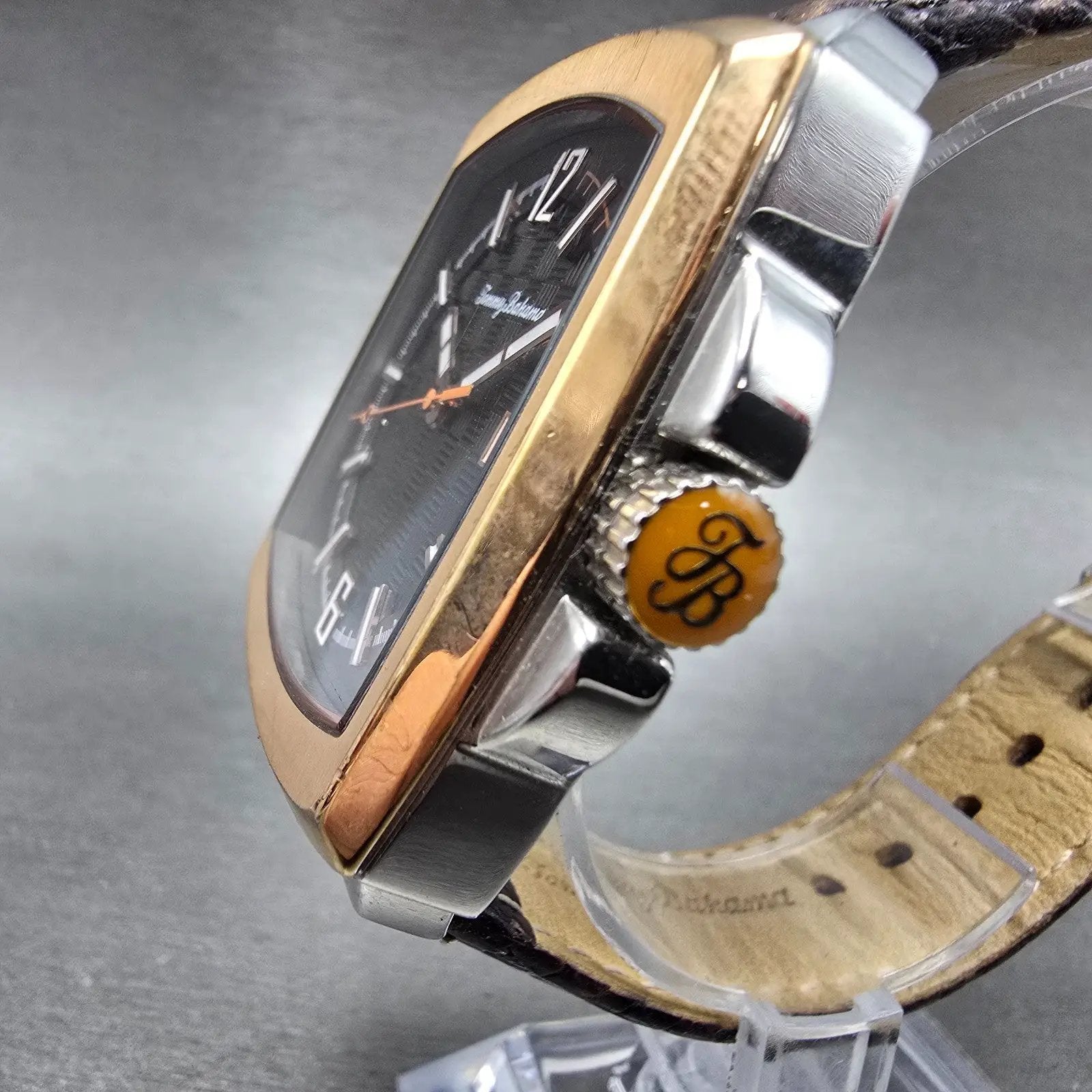 Tommy Bahama Maui Roadster Watch Men 42mm Brown Dial Rose Gold Tone Date New Bat2