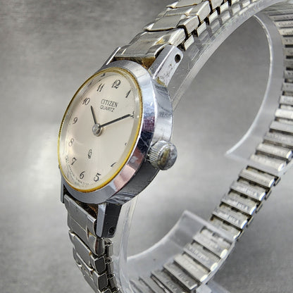 Citizen CQ Watch Women 21mm Silver Dial Silver Tone Round 3220-891236  New Batt